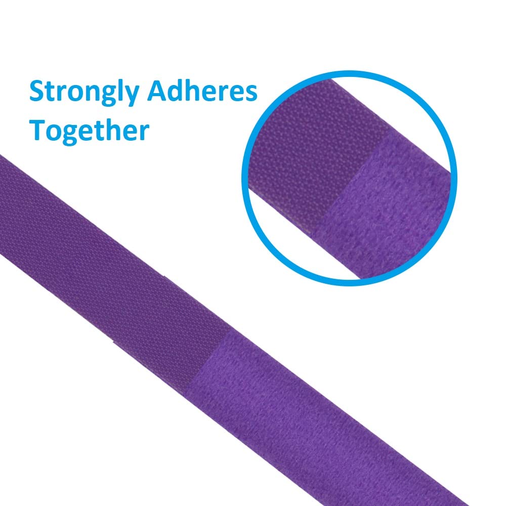 DIGITMON Hook and Loop Fastening Strap Tape Cable Tie Roll 50Ft 0.8" Width Purple