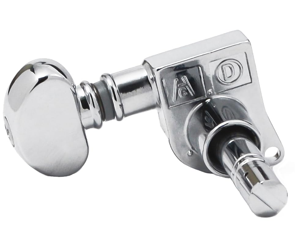 Grover 406C Locking Rotomatics Guitar Tuners, Tuning Machines Set 3+3 18:1 Chrome Mid-Size Mini Tuning Keys With Tonebird Dunlop