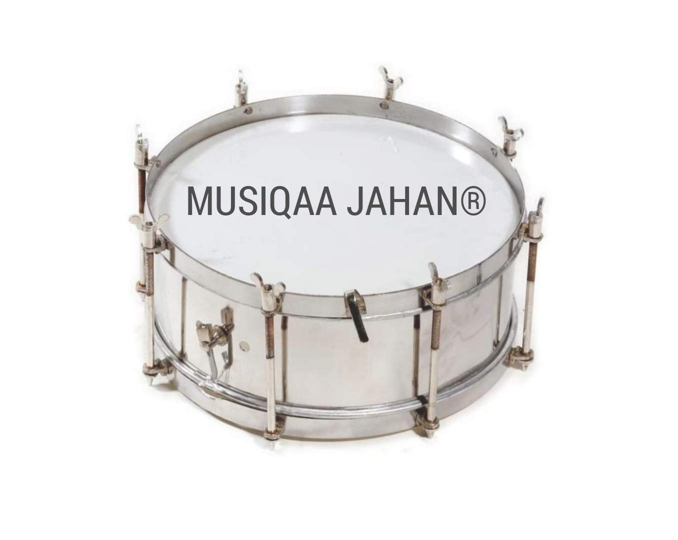 Musiqaa Jahan Side Drum 12 Inch Stainless With Stick And Belt