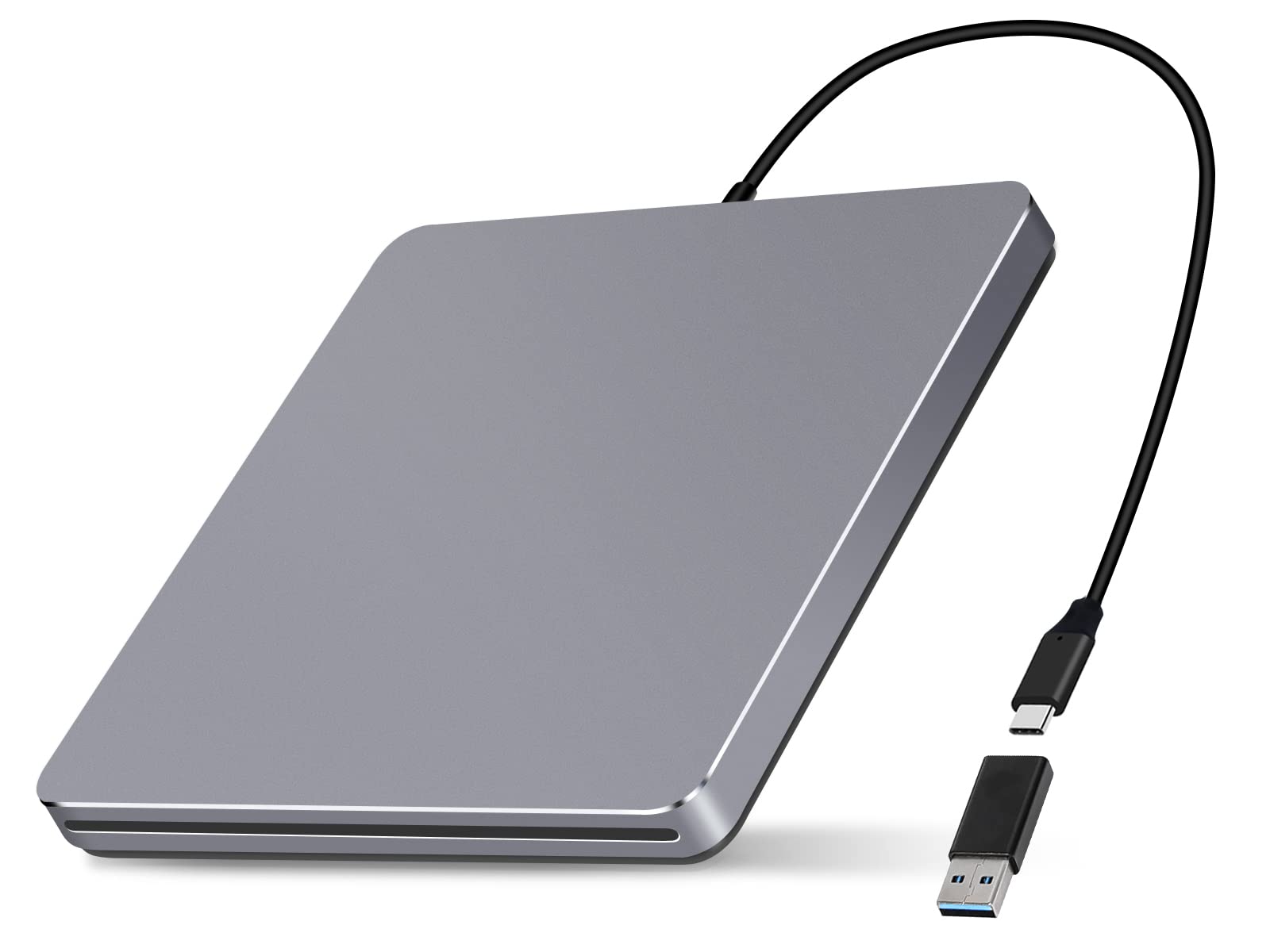 Nolyth External Dvd Drive Usb C Superdrive For Apple, Slot In Cd Drive For Mac, Portable Cd Burner Cd/Dvd External Drive, Alumin