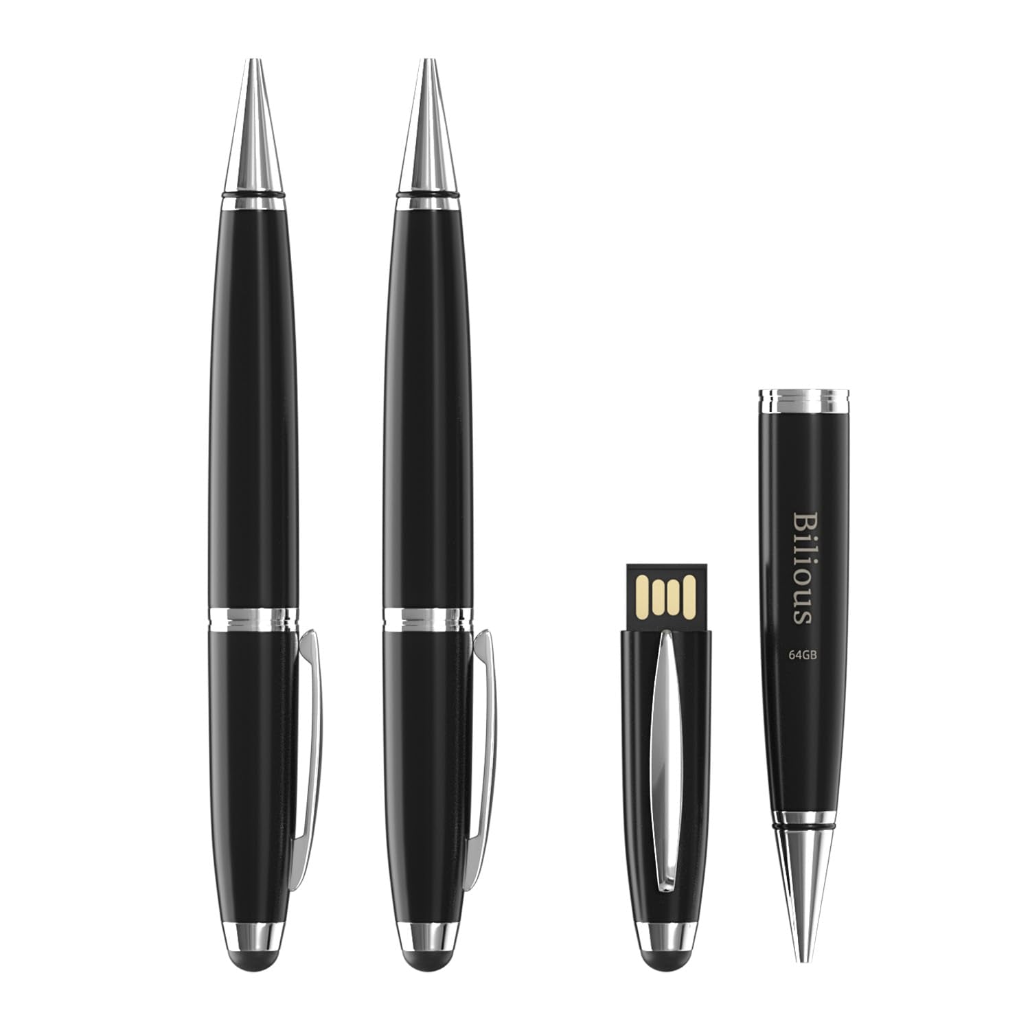 Bilious Usb Flash Drive, Usb 2.0 2Pcs Thumb Drive Portable Pen Design Usb Memory Stick, Waterproof Jump Pen Drive For Storage An