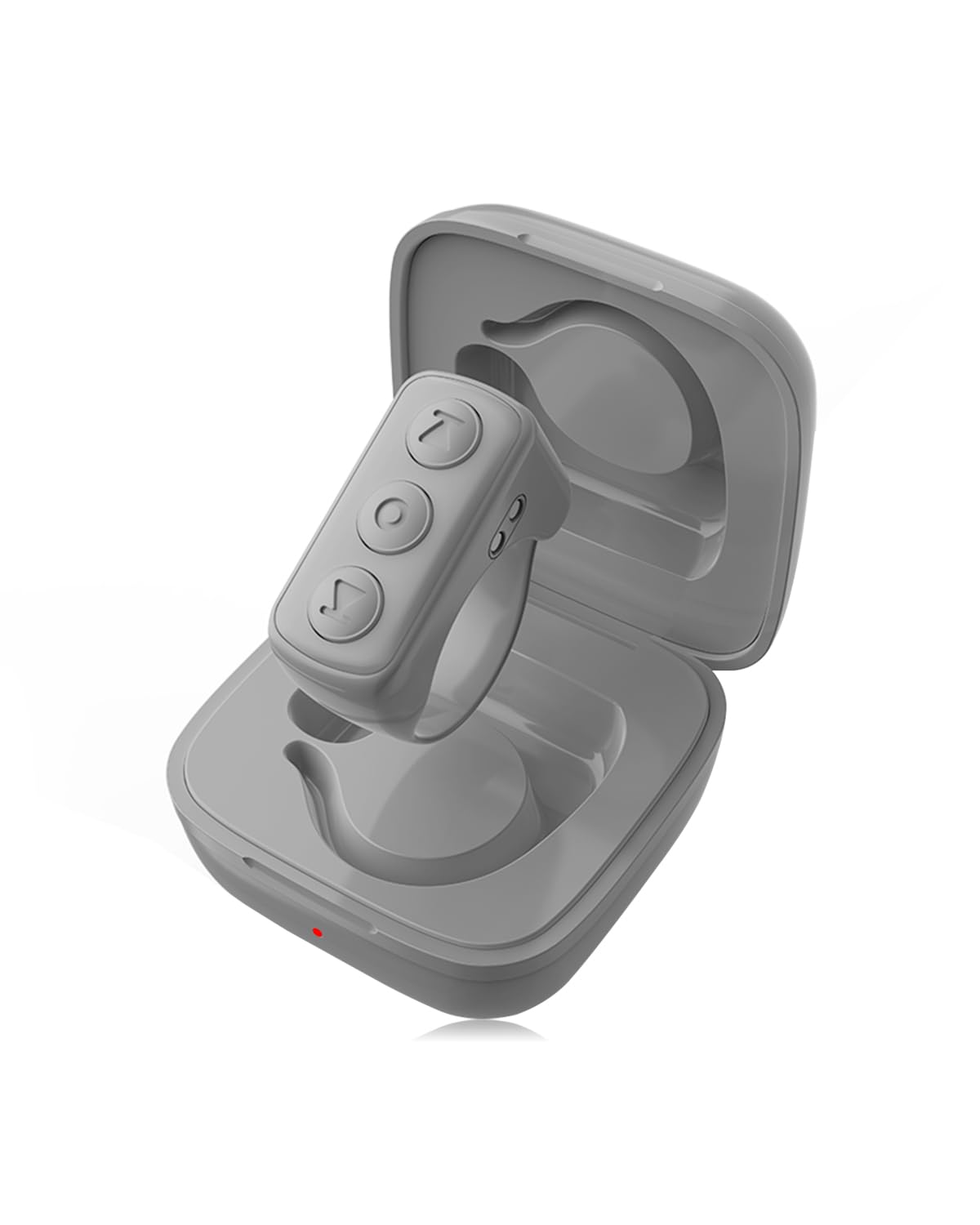 Adzerd Remote Control For Tiktok, Page Turner For Ipad Iphone, Bluetooth Camera Video Recording Remote, Scrolling Ring For Tik Tok, Iphone, Ipad, Ios, Android   Grey