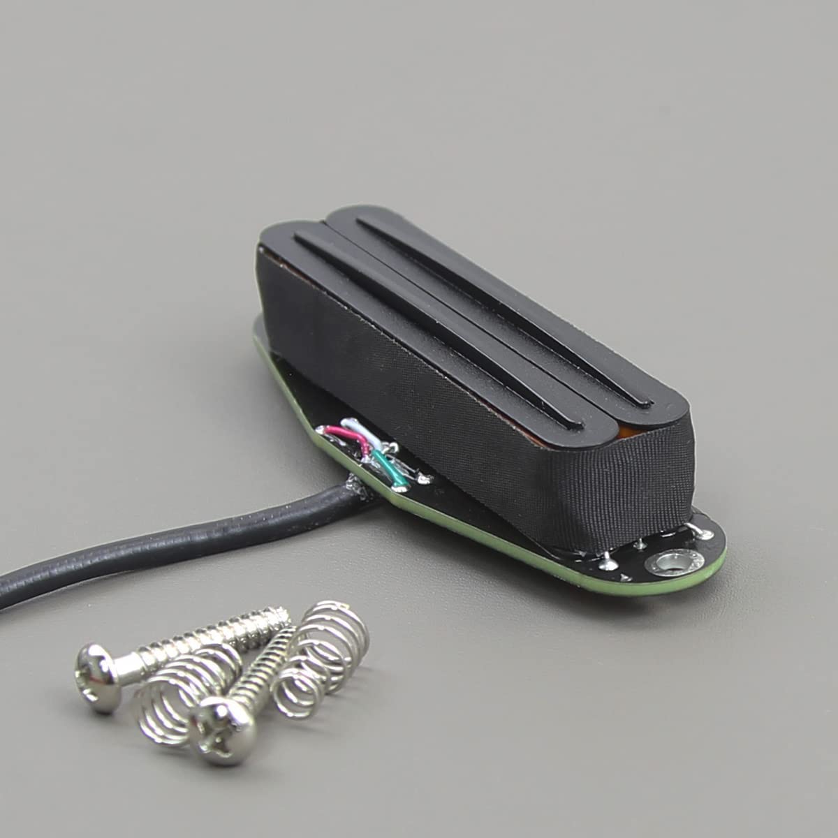 Fleor Dual Hot Rail Humbucker Single-Coil-Sized Guitar Humbucker Pickup(12-13K), Full Black
