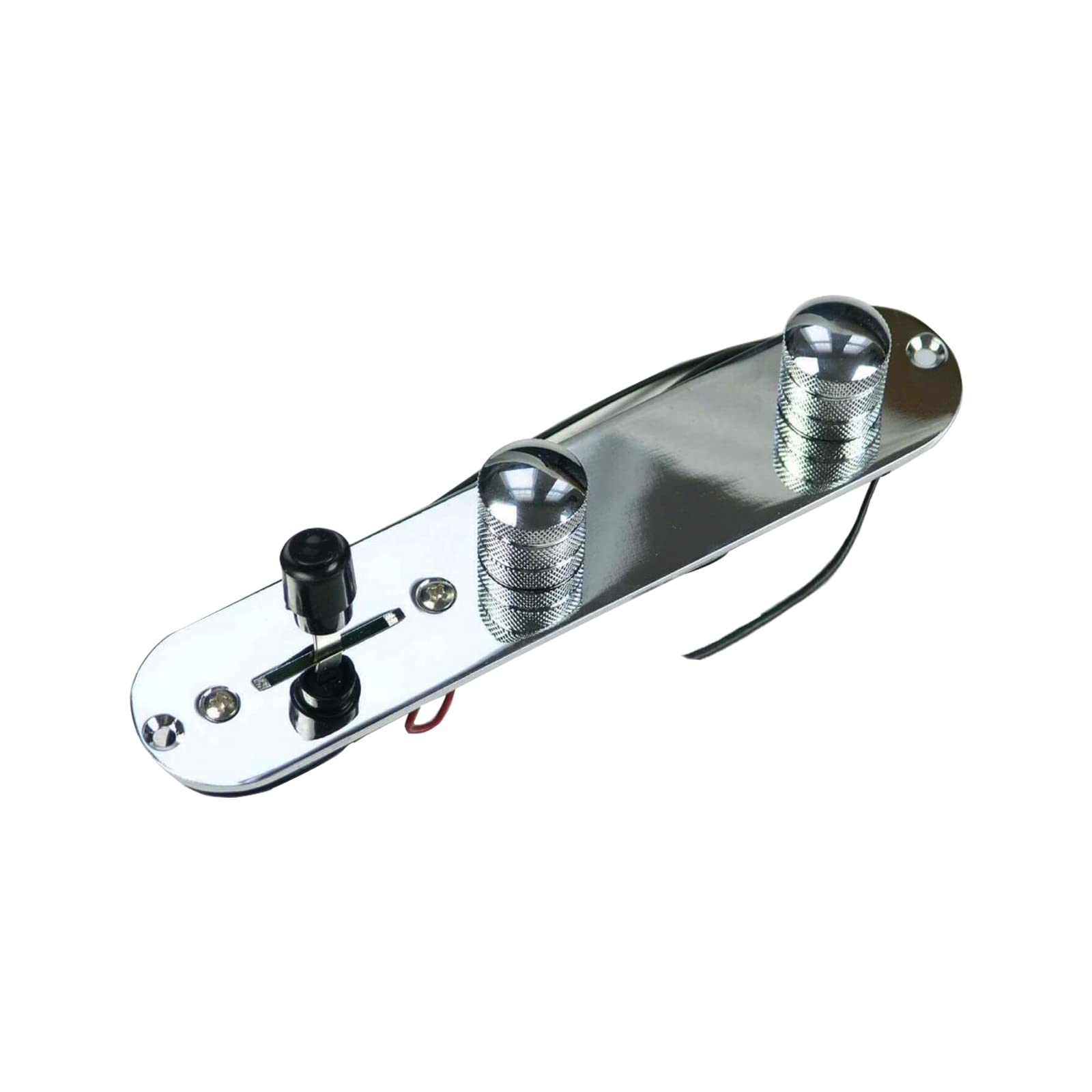 1Pcs Yootones Guitar Control Plate Loaded Chrome 3 Way Switch Plated Prewired Control Plate Compatible With Tele Telecaster Styl
