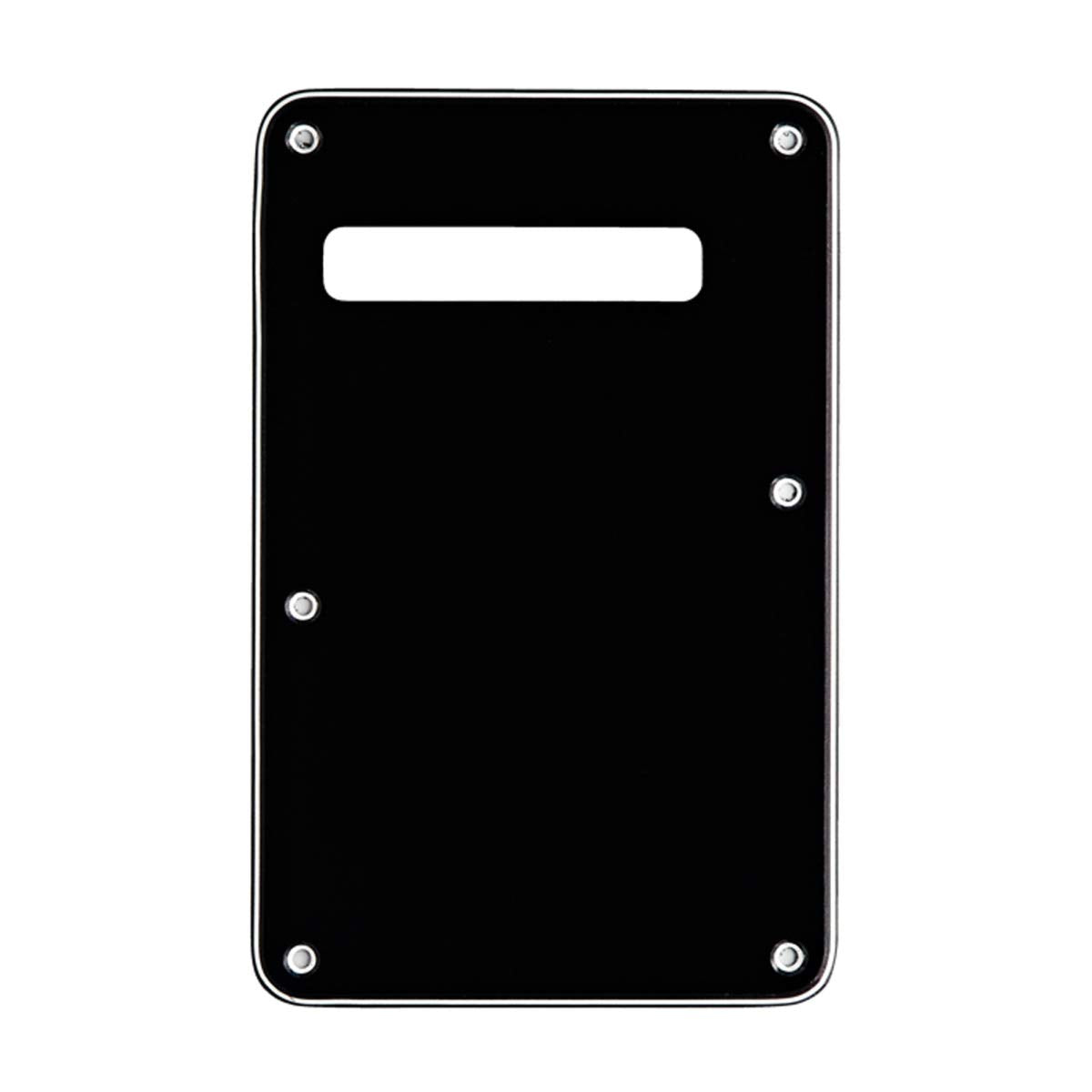 Musiclily Guitar Strat Back Plate For Fender Usa/Mexican Standard Stratocaster Modern Style, 3Ply Black