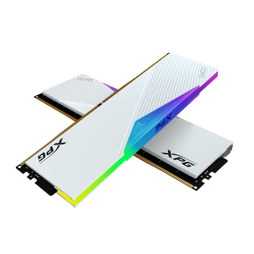 XPG Lancer RGB DDR5 6000MHz 32GB (2x16GB) CL30 UDIMM 288Pins Desktop SDRAM DDR5 Dual Channel RAM Kit White Heatsink (AX5U6000C3