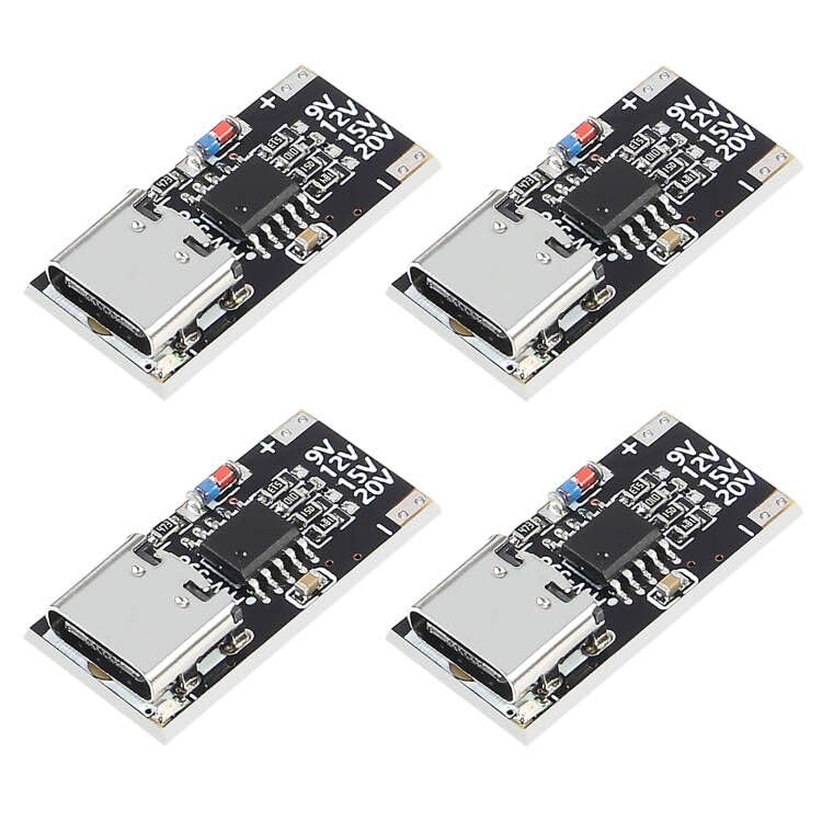 4Pcs Usb C Pd Trigger Board Module Pd/Qc Decoy Board Fast Charge Usb Type C To 12V High Speed Charger Power Delivery Boost Modul