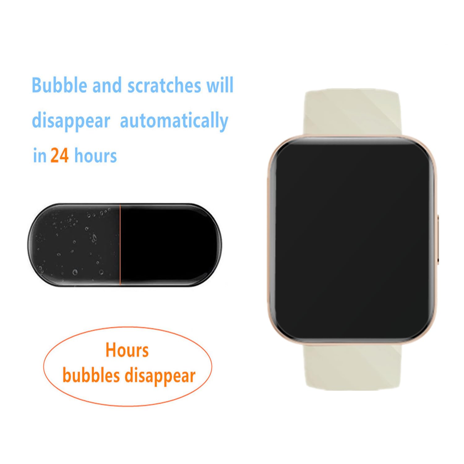 Aemus Screen Protector Compatible For Dakofied D1 Smart Watch 1.85'' (6 Pack) Clear Tpu Soft Film, Compatible For Ruimen H1 Smar