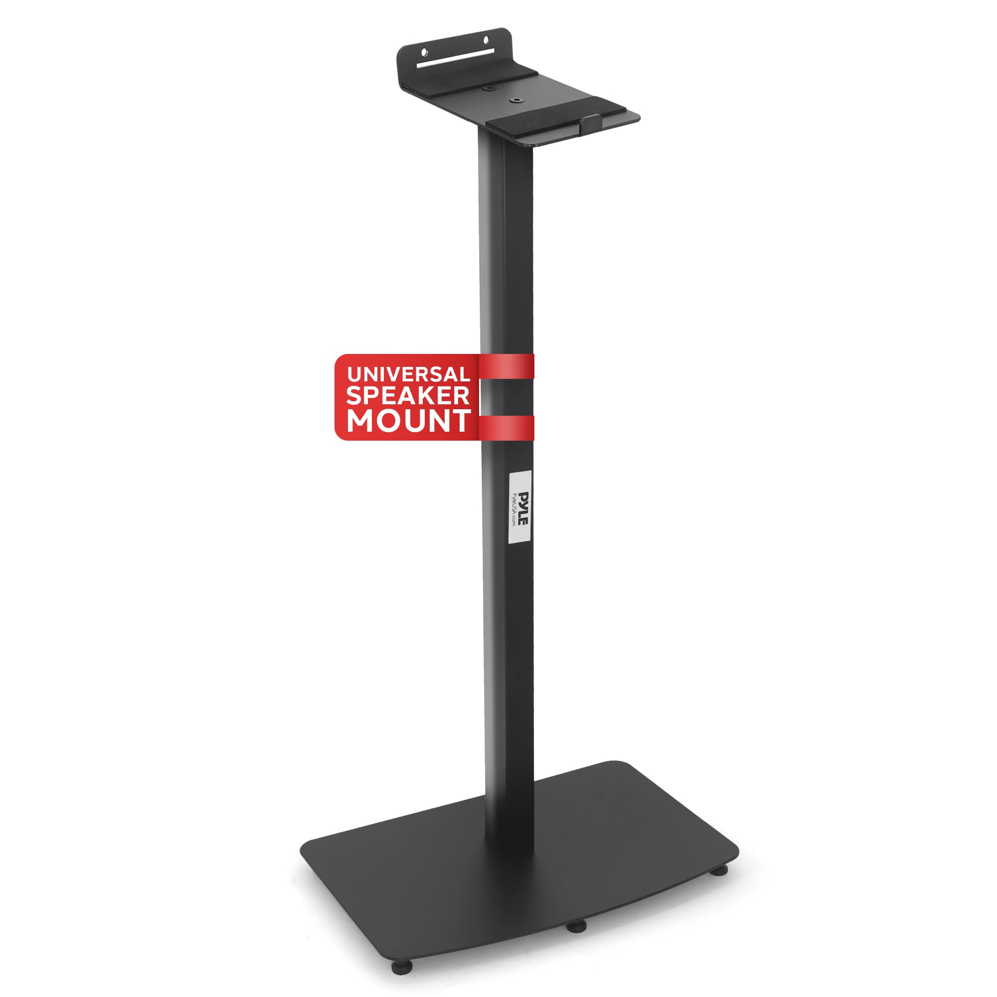 Pyle Sonos Speaker Mount Stand   Reinforced Steel 2Nd Gen Play 5 Sonos Speaker Holder W/ 14.3 X 6.5 Inch Speaker Tray, Heavy Dut