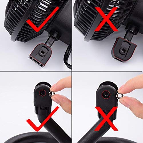 Tn Tonny Clip On Fan, Ac 110V 6 Inch Adjustable Clip Table Fan With 2 Speeds Wind, Personal Cooling Fan With 6 Foot Cord And Pla