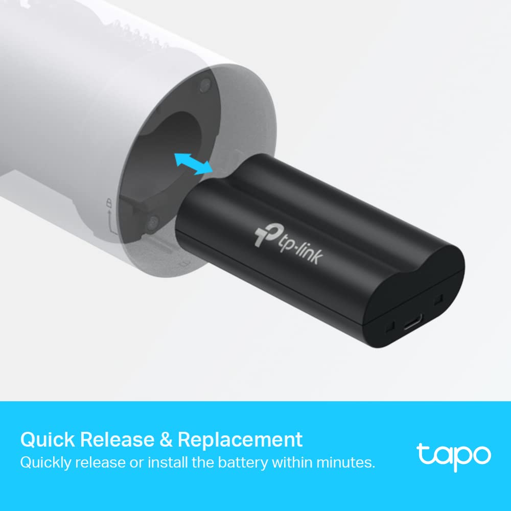 Tp Link Tapo Battery Pack, Rechargeable 6700Mah Large Battery Capacity, Compatible With Tapo C420 And Tapo C400, Charging Protec
