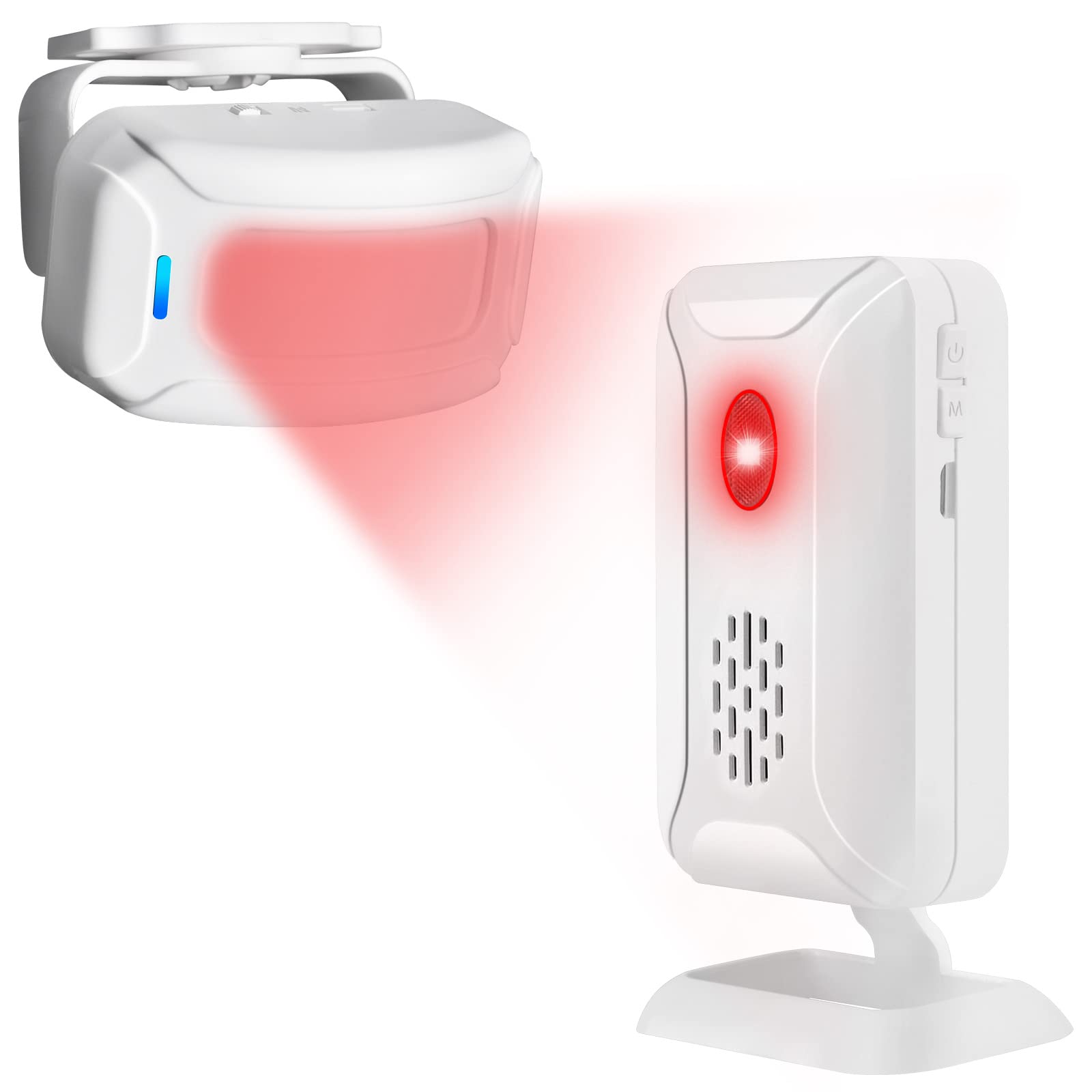 Cruxer Wireless Door Chime With Motion Sensor Doorbell Chimes For Business When Entering,Door Buzzer Alarms Ringer When Door Ope