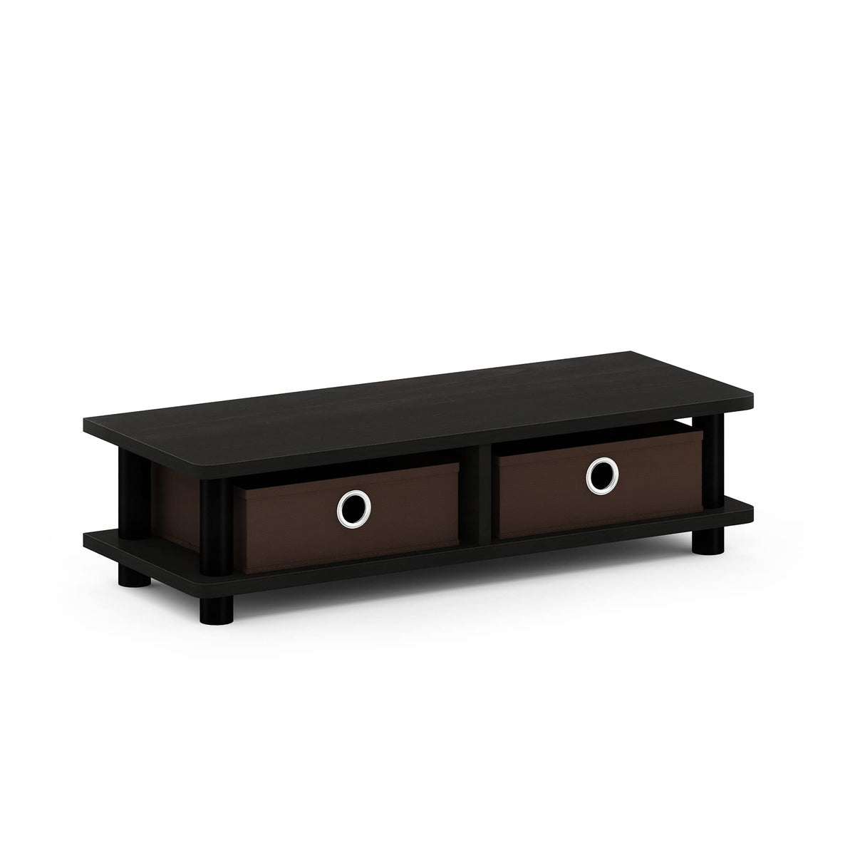 Furinno Turn-N-Tube Monitor Stand, Espresso/Black