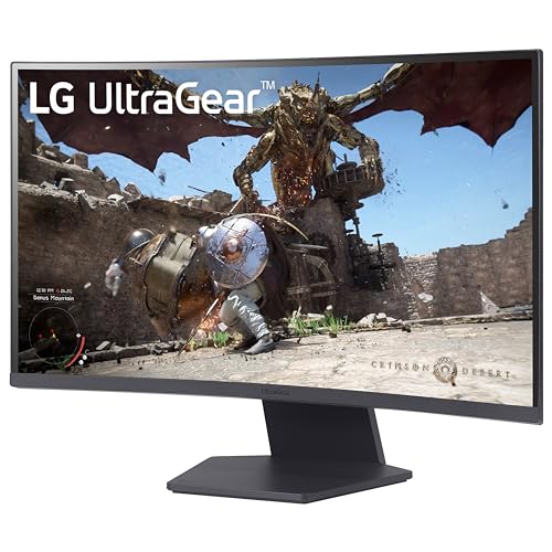 Lg 27Gs60Qc B Ultragear Curved Gaming Monitor 27 Inch Qhd (2560X1440) 180Hz 1Ms 1000R Amd Freesync Hdr10 Hdmix2 Displayport Bord
