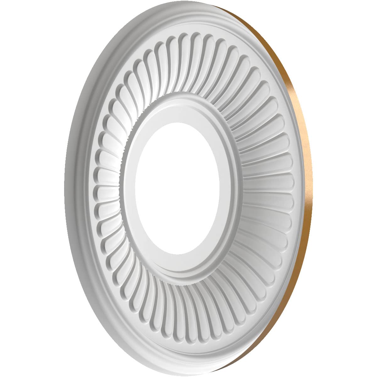 Ekena Millwork Cmp10Bedvg Berkshire Thermoformed Pvc Ceiling Medallion (Fits Canopies Up To 4 1/2), 10Od X 3 1/2Id X 3/4P, Unive