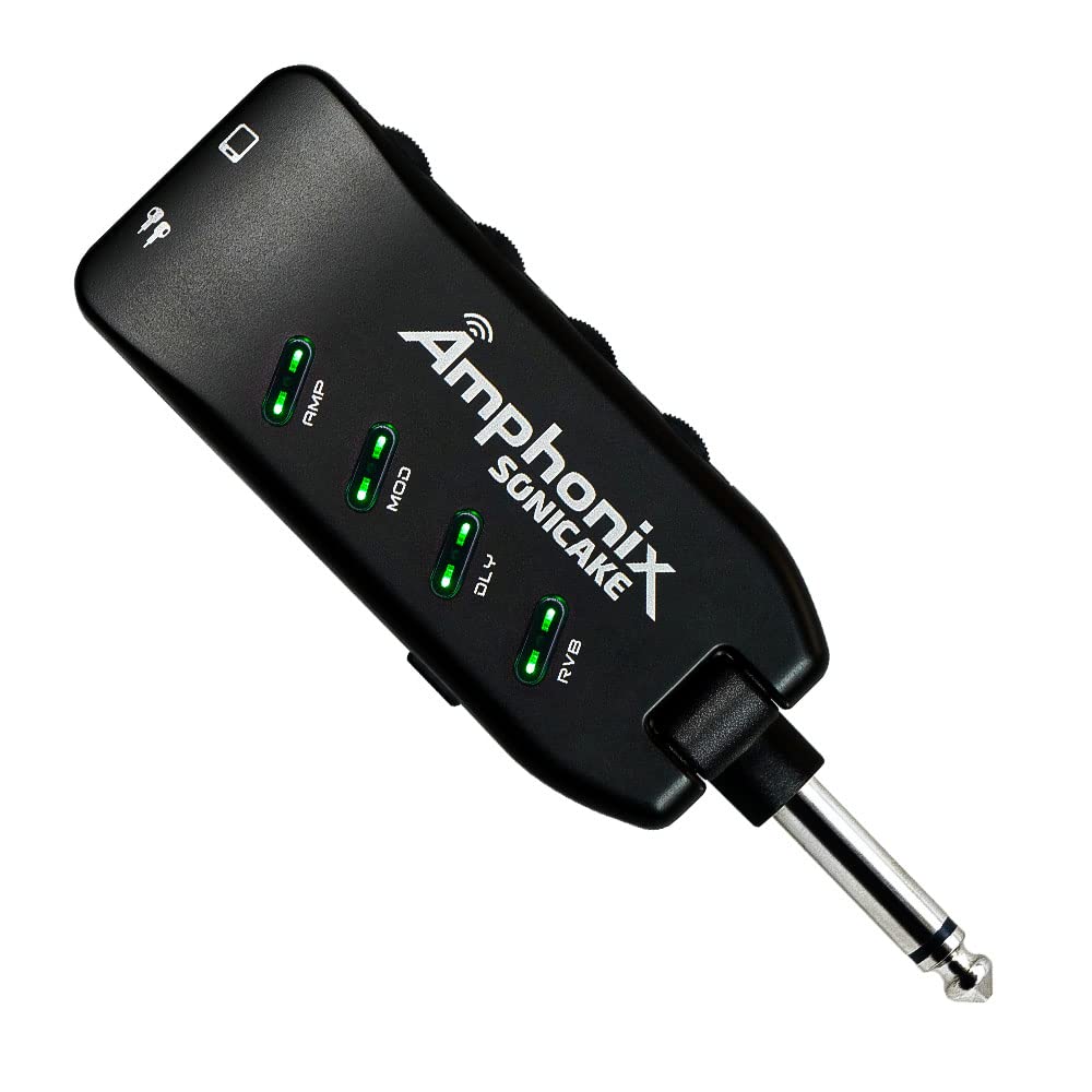 Sonicake Guitar Headphone Amp Plug-In Usb Rechargable Portable Pocket Guitar Amplifier With Bluetooth Multi-Effects Clean Overdr