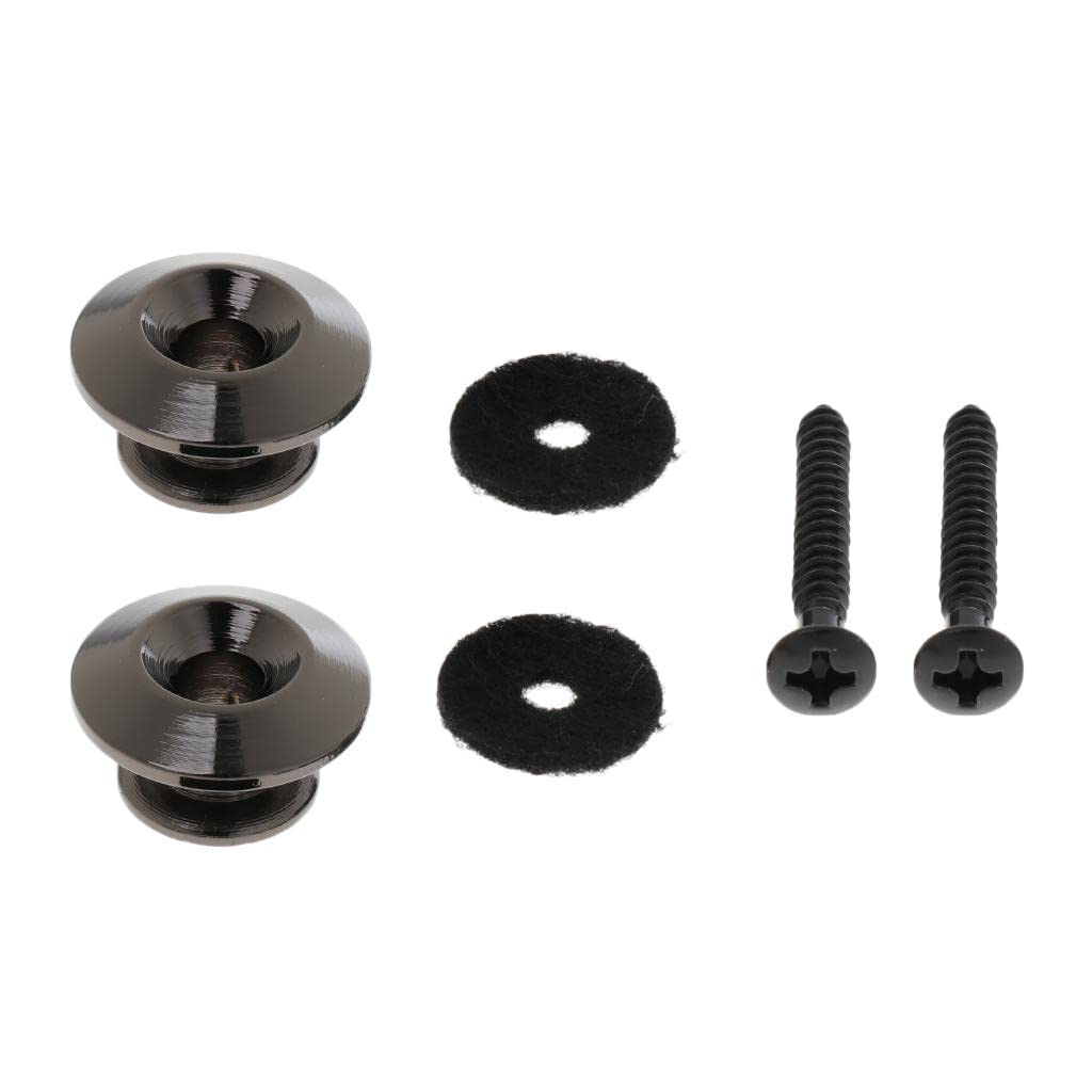 SDR 2pcs Metal Straplocks Strap Lock Button for Electric Acoustic Guitar Bass Replacements|Musical Instruments & Gear|Guitars & 