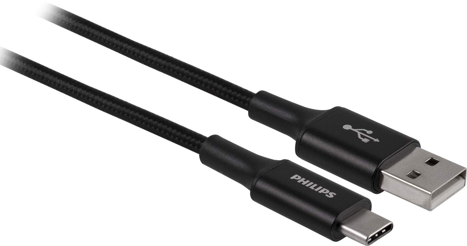 Philips Wall Charger Charging Kit, 2 Port, 12W, Usb A To Usb C, 6Ft Braided, For Iphone 12/11/Pro/Max/Xs/Xr/X/8, Ipad Pro, Samsu