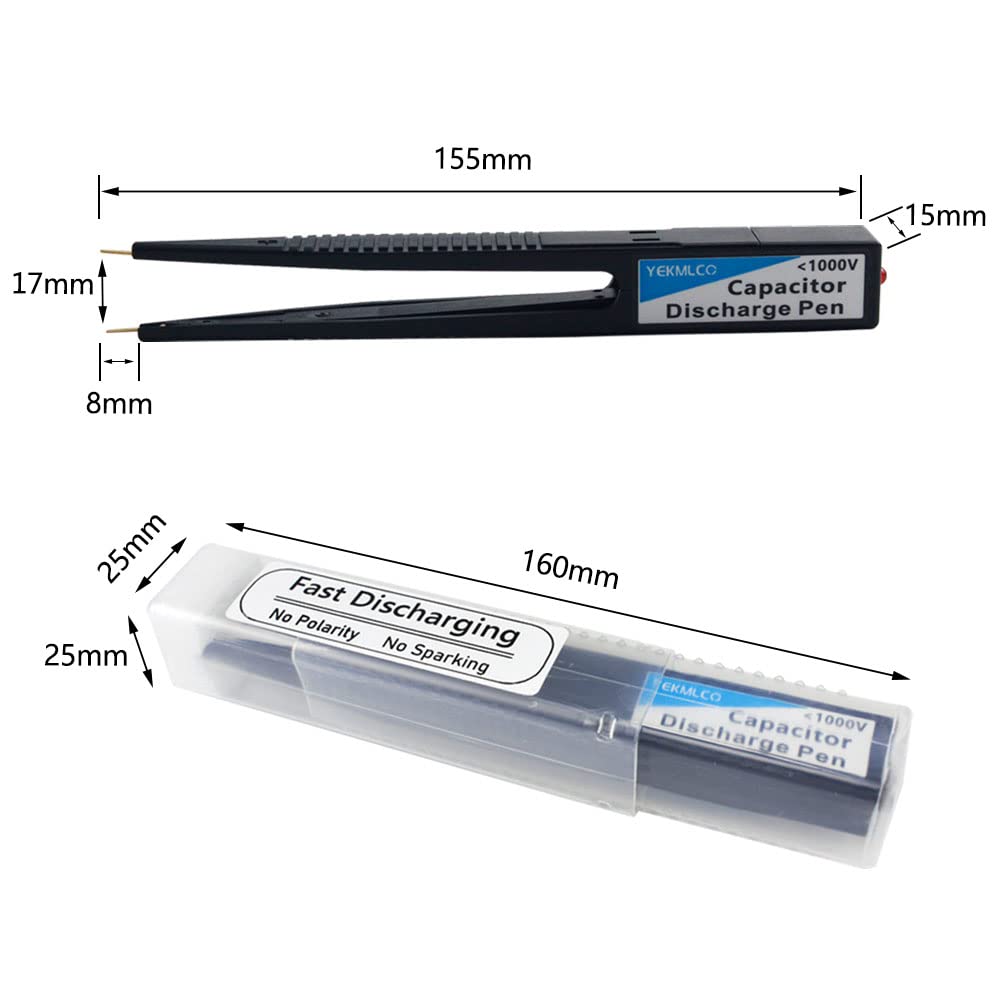 YEKMLCO Capacitor Discharge Pen FDB1 10-1000V Fast Discharging High Voltage Metal