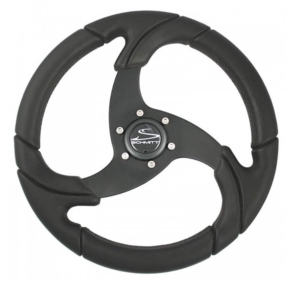 Schmitt Marine Folletto 14.2'' Wheel - Black Polished Polyurethane - 3/4'' Tapered Shaft W/Black Center Cap,WBAUVB0D7RTXCW1