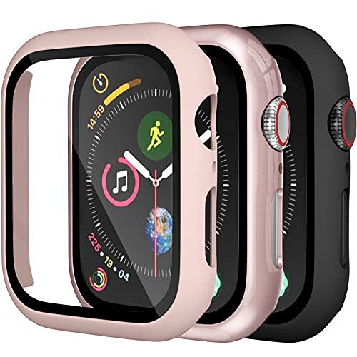 Charlam Compatible With Apple Watch Case 44Mm Se Series 6 5 4 Built In Screen Protector All Around Thin Bumper Full Cover Hard P