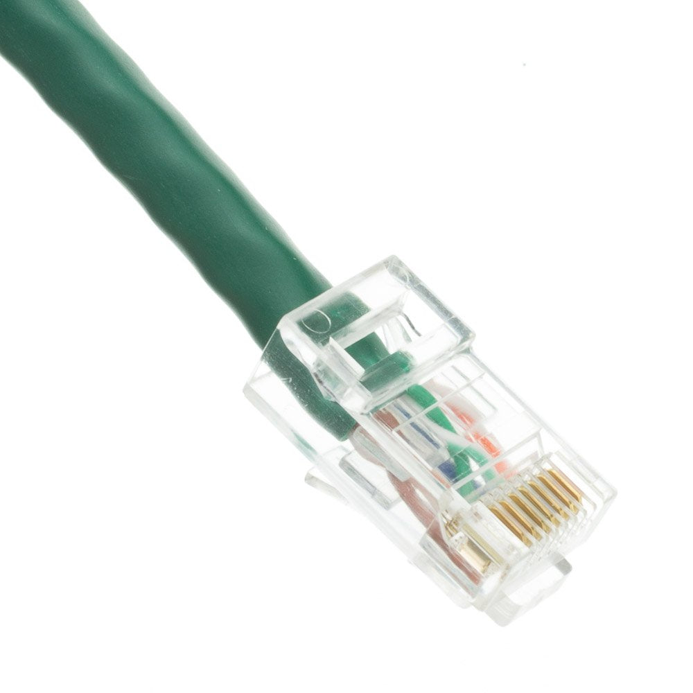 Cablewholesale 50 Foot Cat6 Green Ethernet Patch Cable, Bootless, 24Awg Network Cable With Rj45 Gold Plated Connector, 4 Pair St