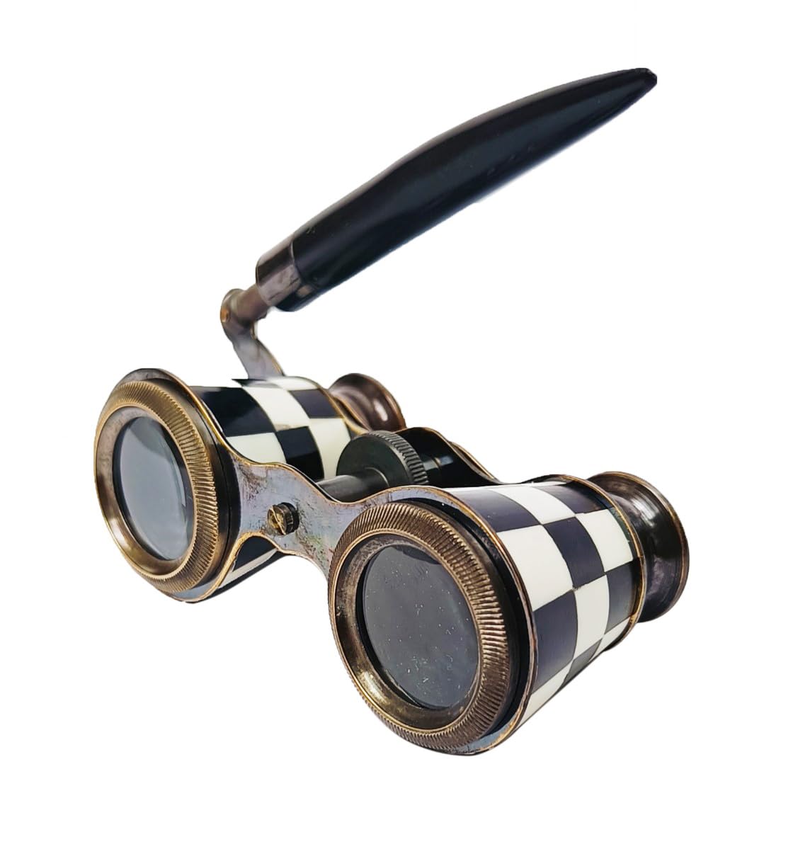 Sifaat World 2.5 Inches Opera Glasses Binoculars For Adults  Captain'S Mother Of Pearl Solid Brass Opera Binoculars With Handle