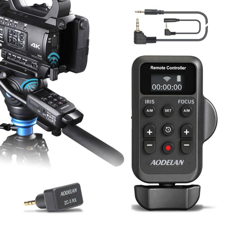 Wireless Camcorder Lanc Remote Control For Sony And Canon With 2.5Mm Jack Or Remote Jack, Video Zoom, Focus, Iris And Recording