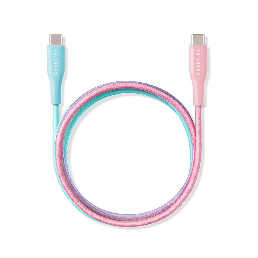 Casetify Powerthru Usb C To Usb C Cable (2M/6.6Ft)   Cotton Candy
