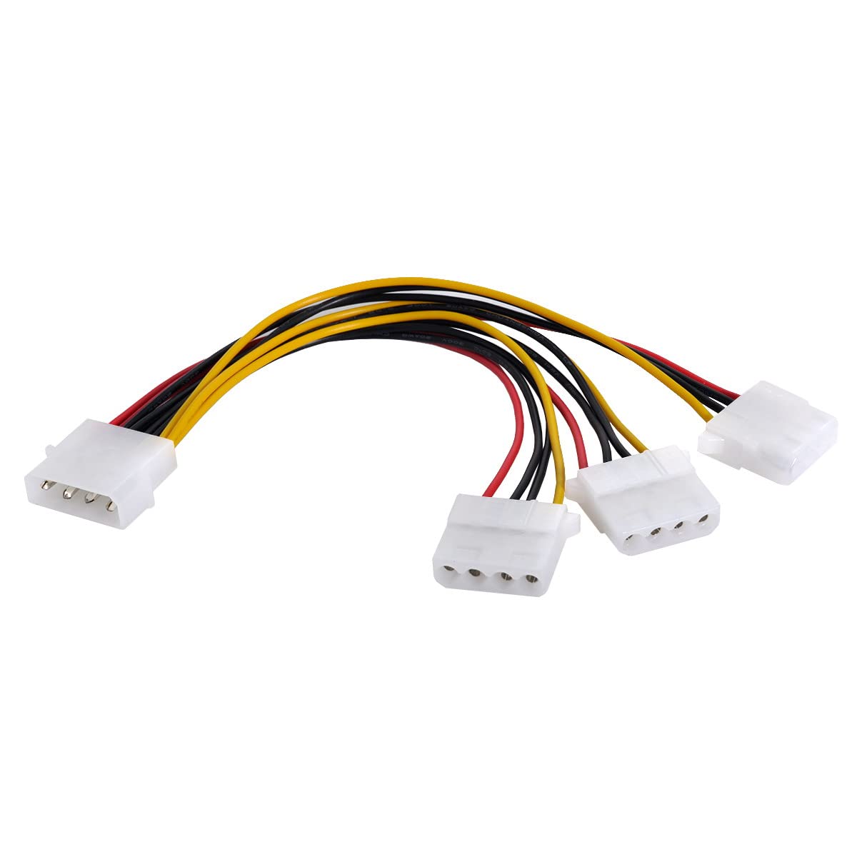 Cy 4Pin Power Cable Ide 4Pin Disk Power Male To Three 4Pin Female Splitter Y 1 To 2 Extension Cable 12V+5V