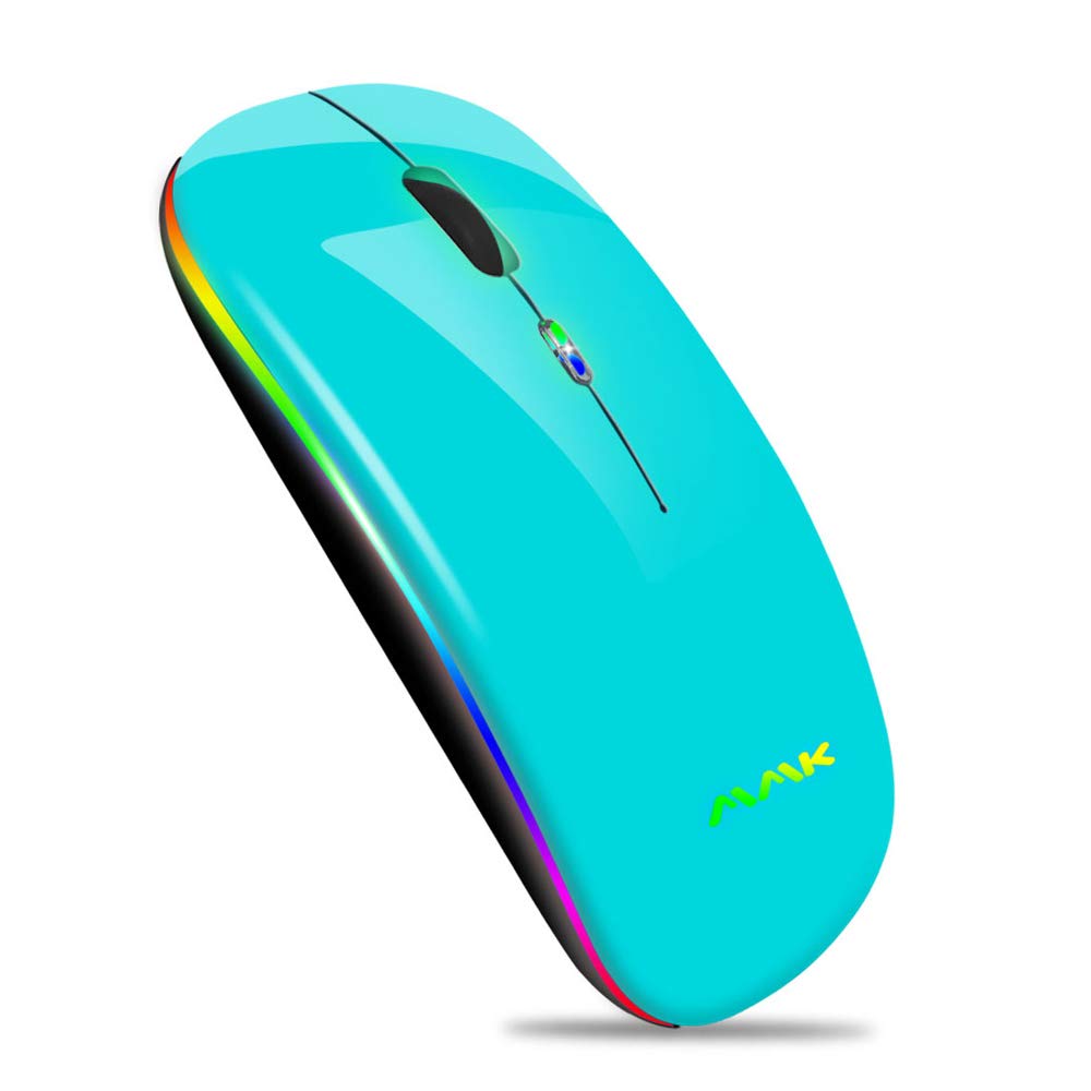 Wireless Bluetooth Mouse For Laptop, Rechargeable Mouse 2.4G Usb Optical Wireless Mouse, Led Slim Dual Mode(Bluetooth 5.0 And 2.