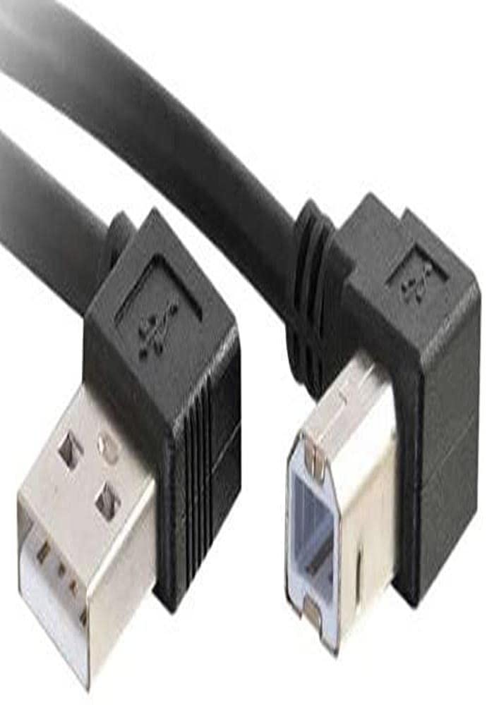 C2G Legrand Usb Cable, Usb A To B Cable, Black Right Angle Usb Cable, 2 Meters (6.56 Feet) C2G Usb Cable, 1 Count, C2G 28110