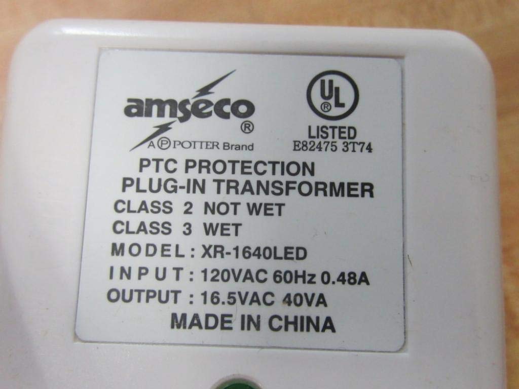 Altronix Plug In Transformr, 115V In, 16.5V Out, 40V, Grey (Tp1640)