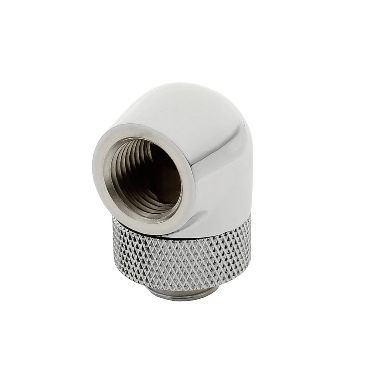 Xspc G1/4'' 90 Degree Rotary Fitting V2, Chrome, 4 Pack