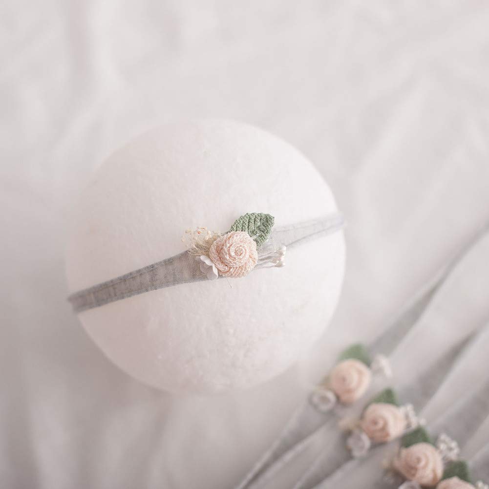 Zeroest Baby Photography Props Headband Newborn Girl Hair Accessories Photo Shoot Outfits Infant Flower Headdress (No.20)