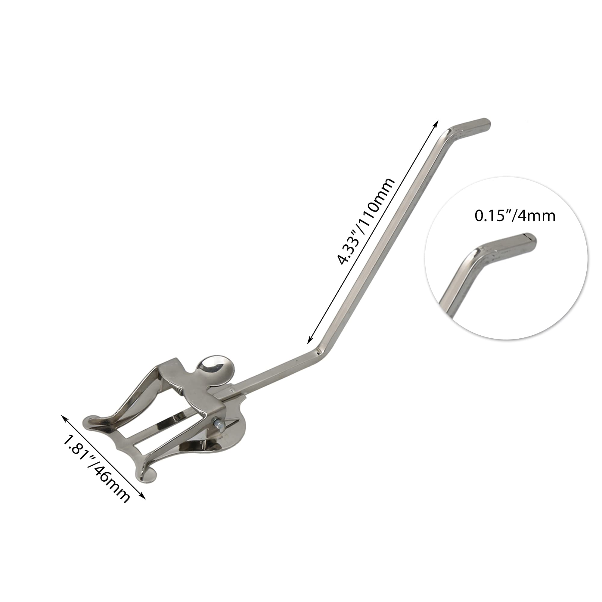 Yibuy Sax Clamp On Clip Holder Lyre For Alto Tenor Saxophone Band For Marching Clips Silver