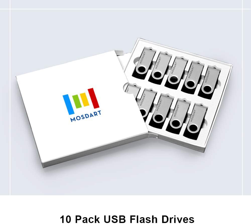 Mosdart Usb2.0 128Mb(Not 128Gb) Flash Drive, Swivel Design With Led Indicator, Keychain Loop, Fat32 Memory Stick For Data Storag