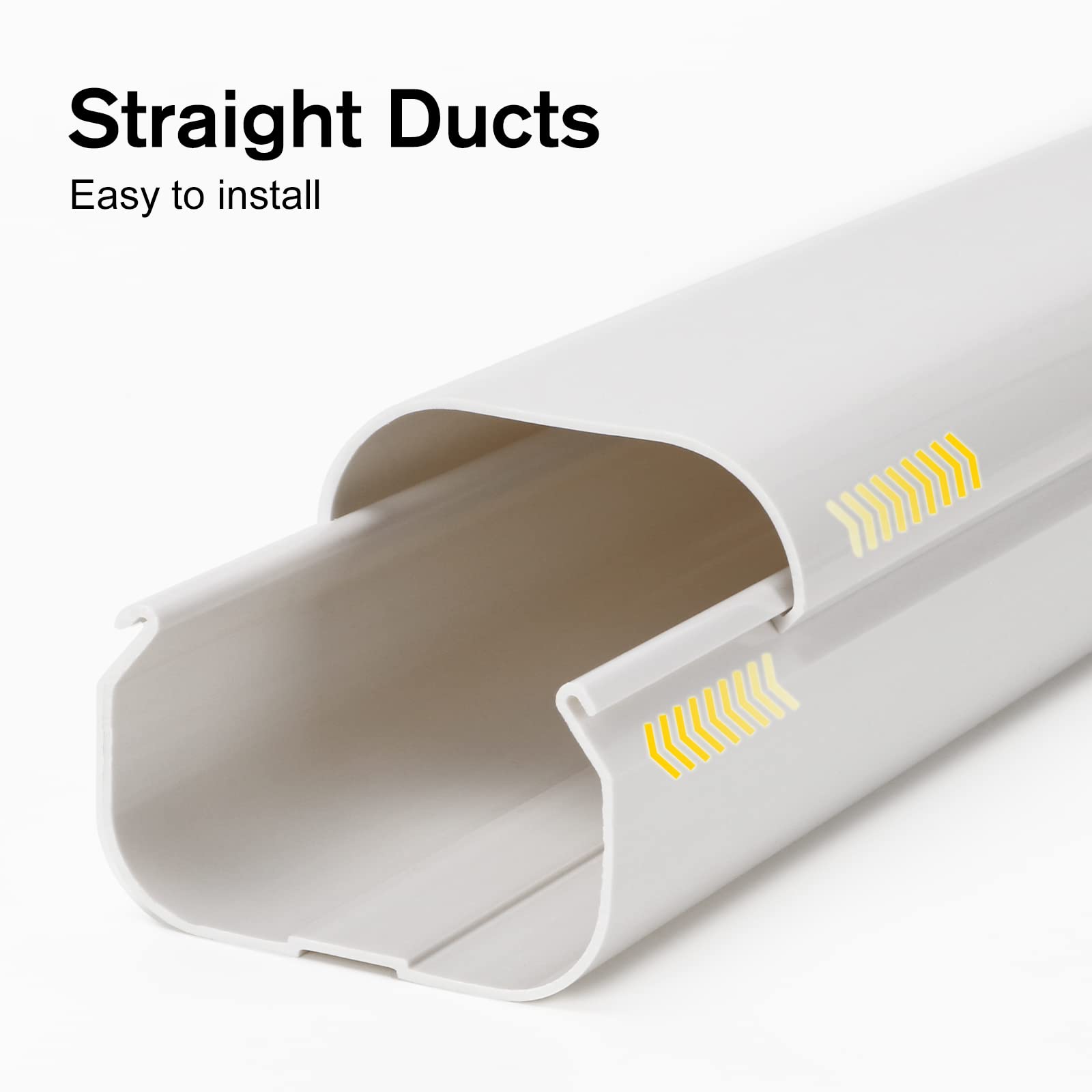 Guequitlex 3'' W 16.1 Ft Line Set Cover Kit For Mini Split Air Conditioner Decorative Pvc Line Cover Kit For Central Air Conditi