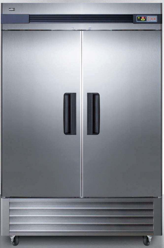 Summit SCRR492 56 Reach-In Refrigerator with 49 cu. ft. Capacity Self-Closing Doors Temperature Alarm and Automatic Defrost in S