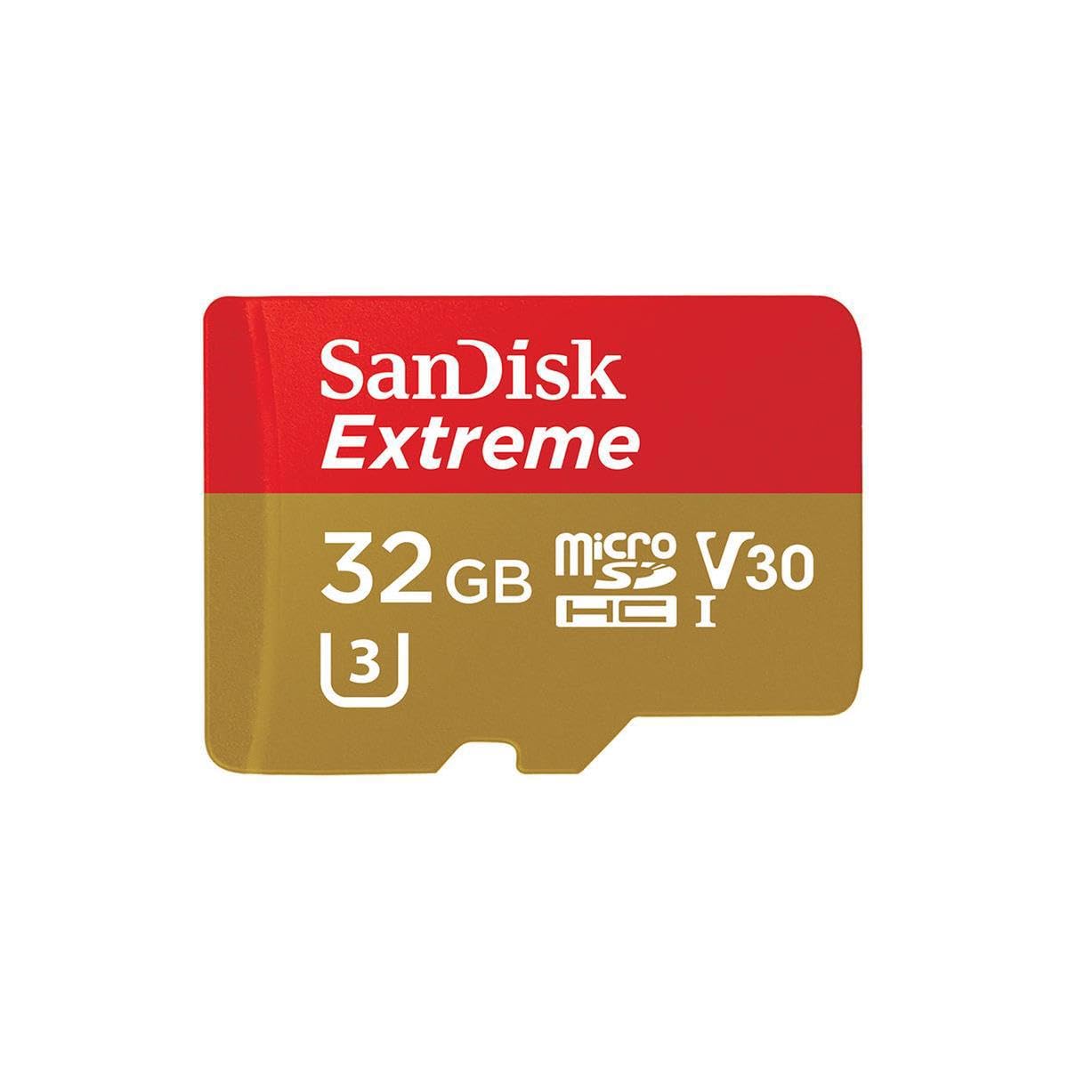 Sandisk Extreme   Flash Memory Card   32 Gb   Microsdhc Uhs I   Gold, Red