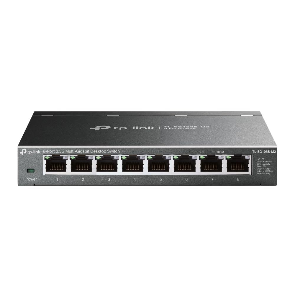 Tp Link Tl Sg108S M2 | 8 Port Multi Gigabit 2.5G Ethernet Switch | Unmanaged Network Switch | Ethernet Splitter | Plug & Play |