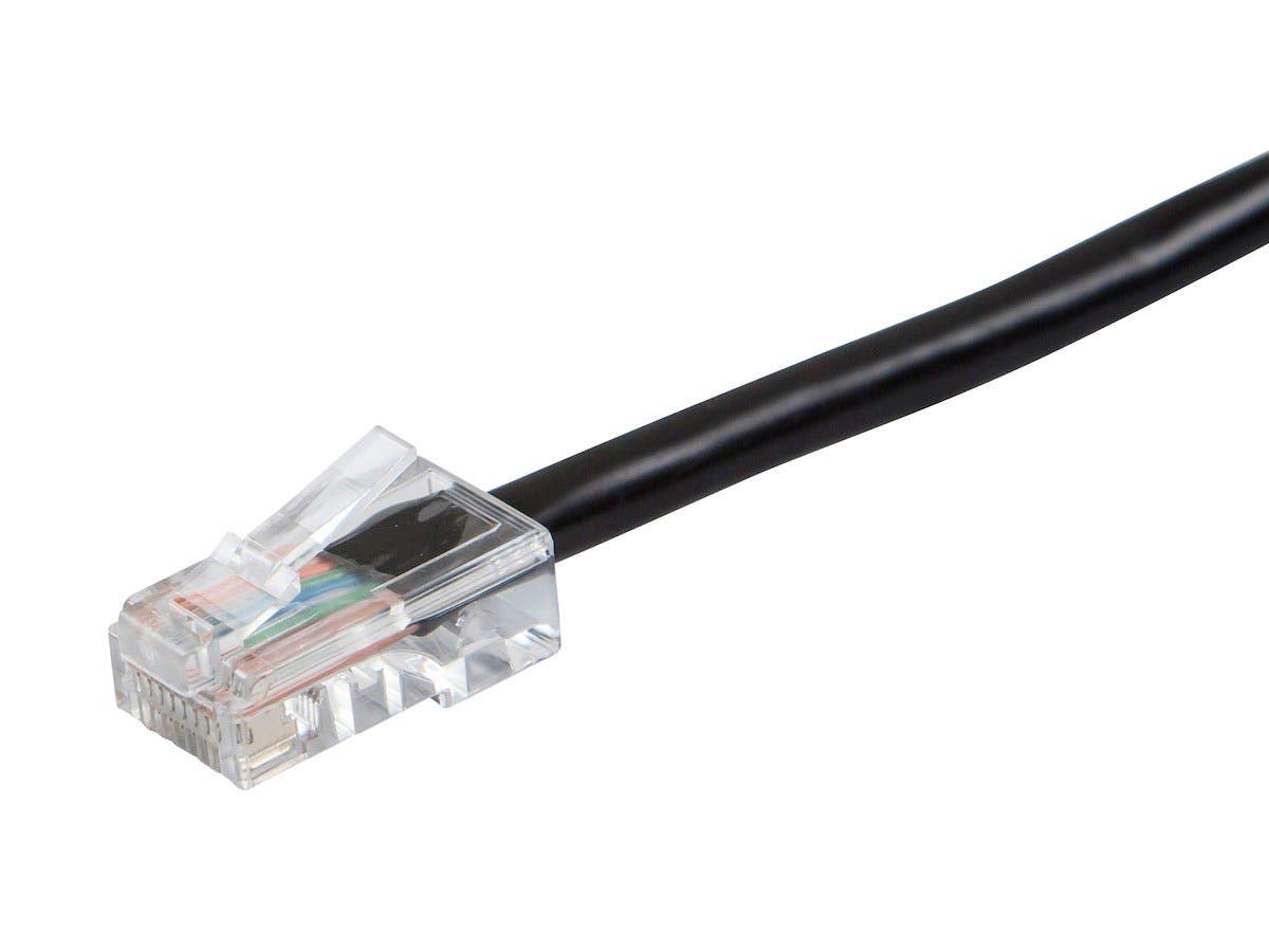 Monoprice Cat6 Ethernet Patch Cable   Rj45, Stranded, 550Mhz, Utp, 24Awg, 3 Feet, Black   Zeroboot Series