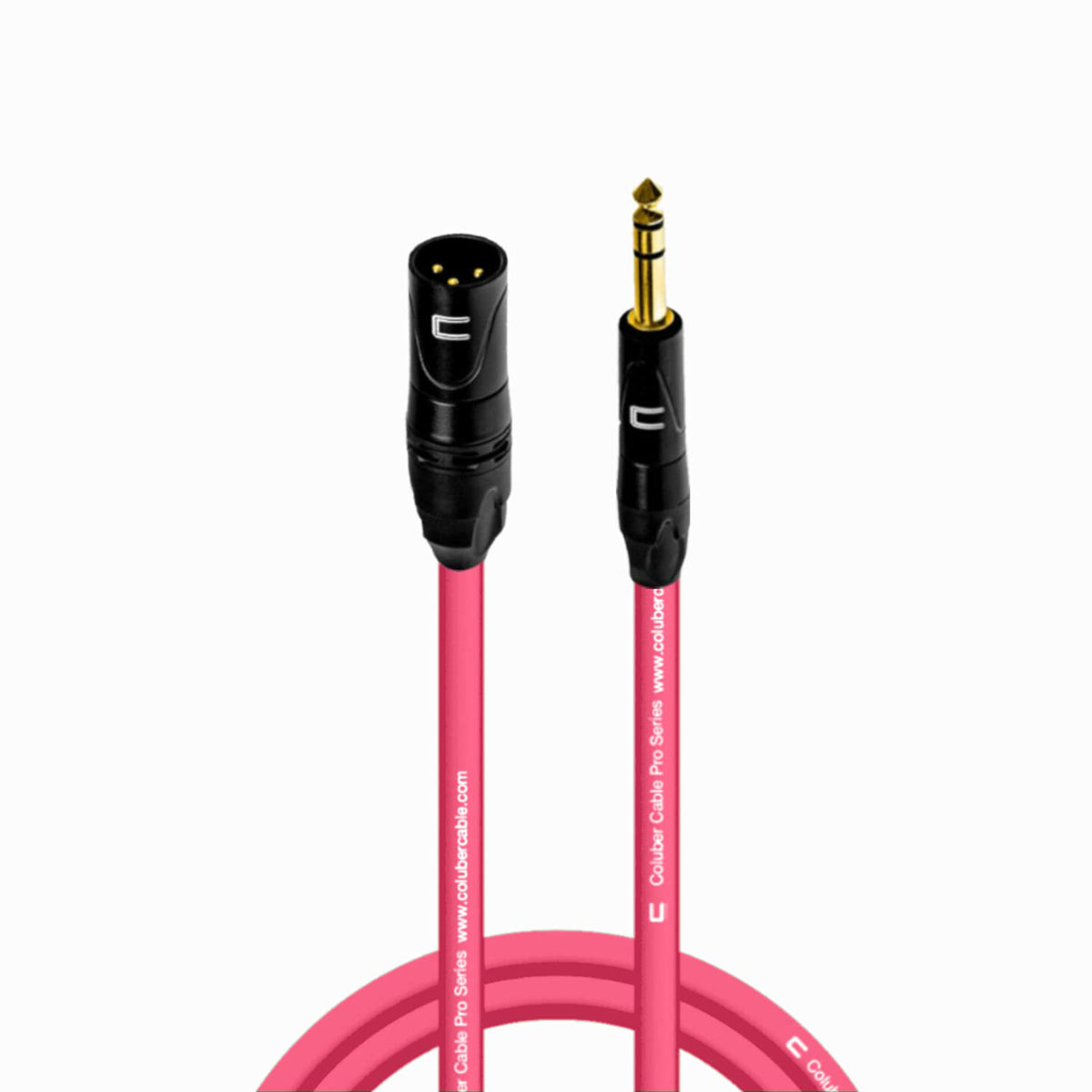 Balanced Xlr Cable Male To 1/4'' Trs - 10 Feet Pink - Pro 3-Pin Microphone Connector For Powered Speakers, Audio Interface Or Mi