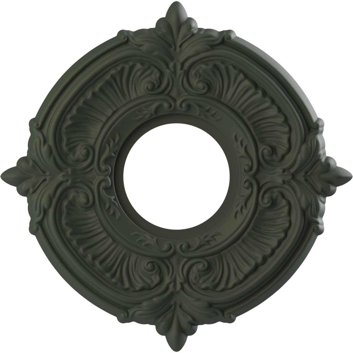 Ekena Millwork 10''Od X 3 1/2''Id X 3/4''P Attica Thermoformed Pvc Ceiling Medallion (Fits Canopies Up To 4 1/8''), Ultracover S