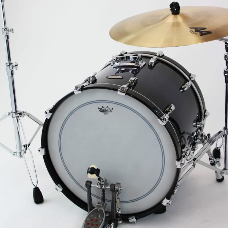 Remo P31122 C2 Coated Powerstroke 3 Bass Drum Head (22 Inch)   White Falam Patch