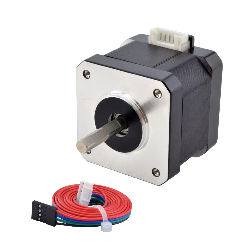 STEPPERONLINE 0.9deg Nema 17 Stepper Motor Bipolar 1.5A 30Ncm with 1 Meter Cable for 3D Printer CNC