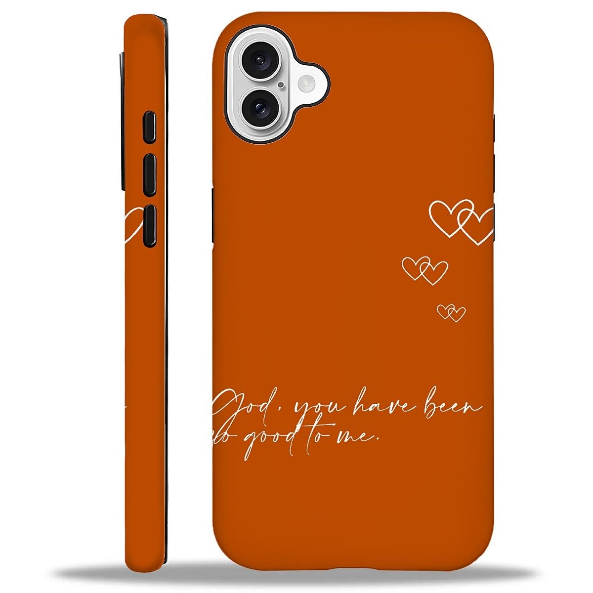 WANKBLC Compatible with iPhone 16 Matte Case, God You Have Been Good to Me Psalm Christian Pattern for Girl Full Body Design Sof
