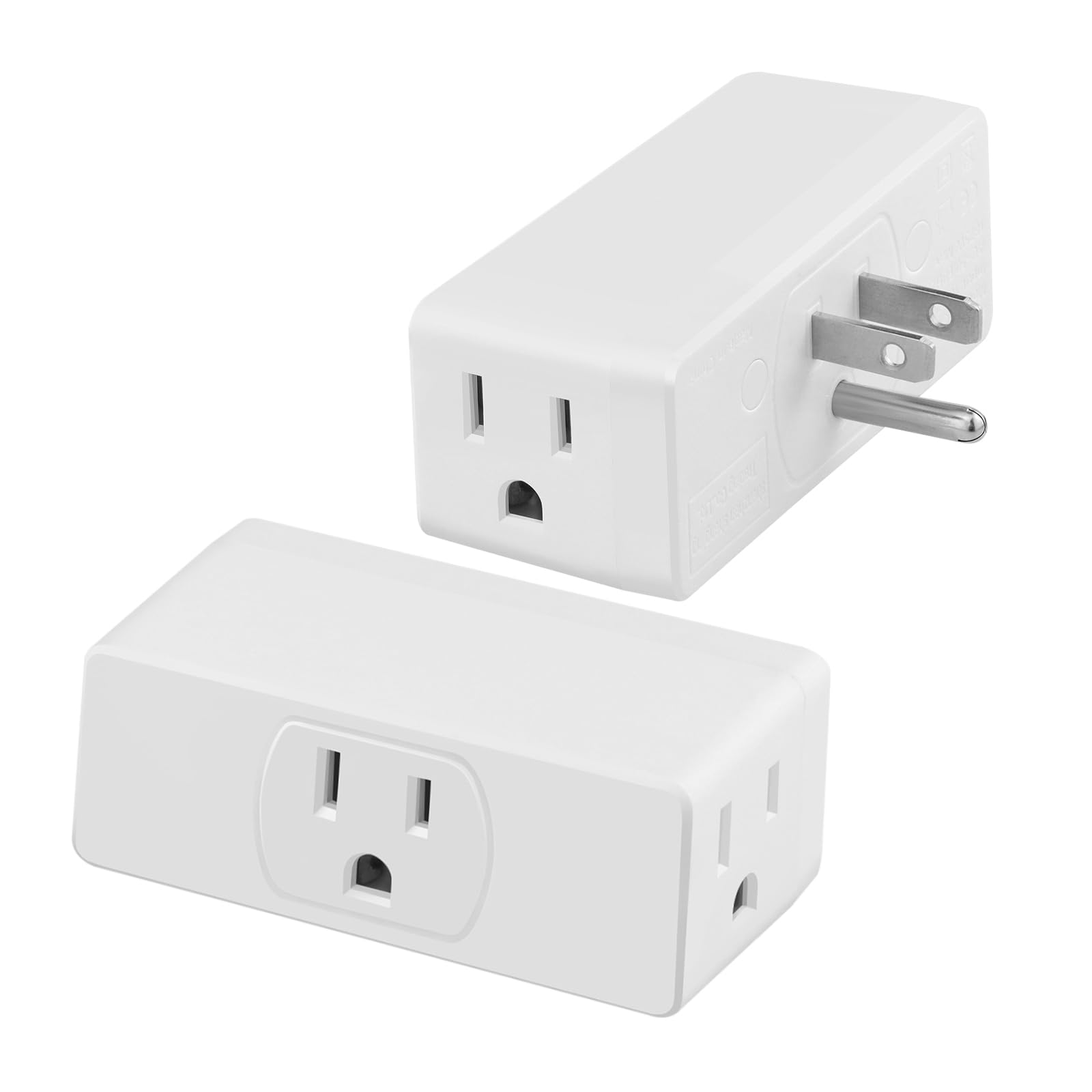 Multi Plug Outlet Extender 2Pack, Multiple Outlet Splitter, 3 Outlet Grounding Wall Adapter, Multi Plug Wall Outlet, Multiple Pl