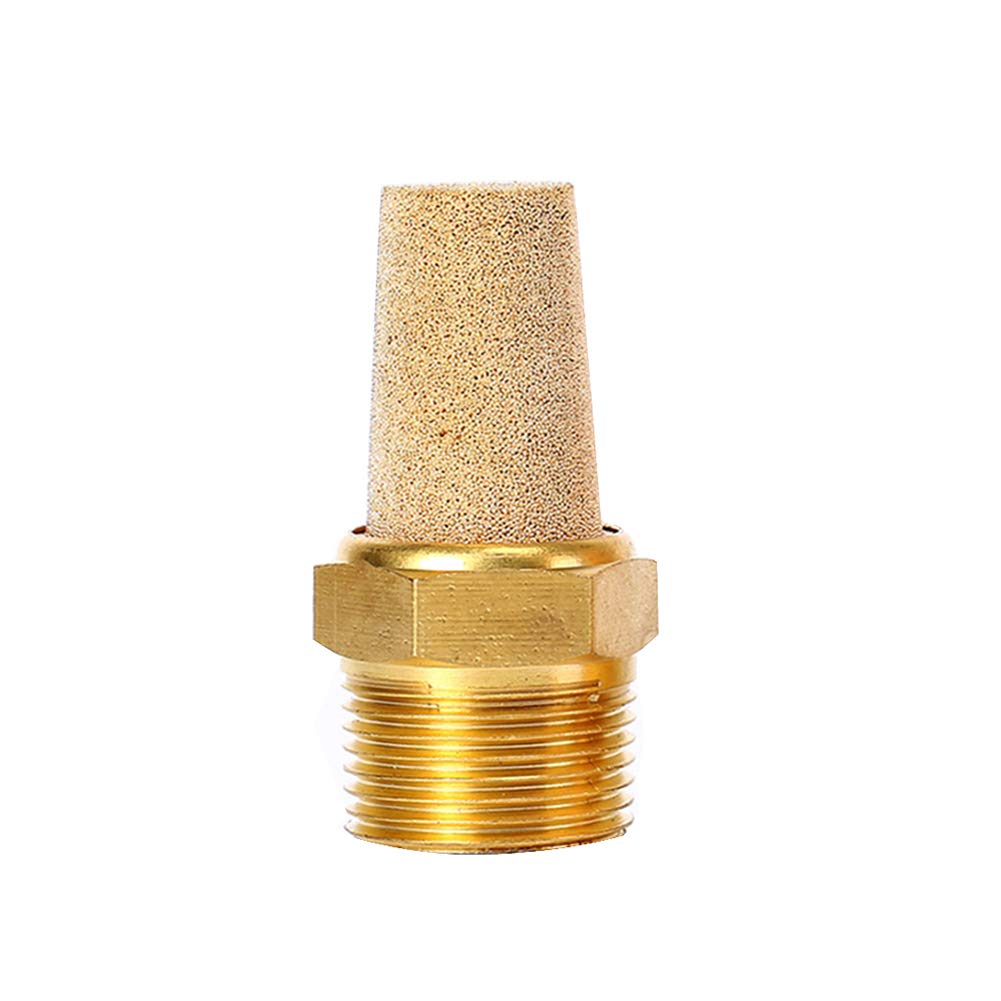 Quickun Air Pneumatic Mufflers, 1'' Male Thread Sintered Bronze Exhaust Muffler Silencer (Pack Of 1)