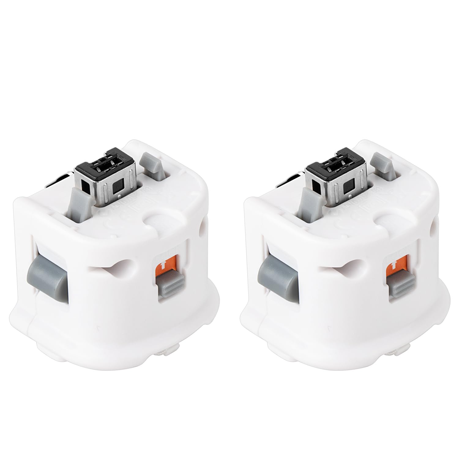 Dtiansir 2 Pack Motion Plus Adapter With Silicon Case Sensor W For Nintendo Wii Remote Controller,Motion Plus Adaptor Accelerato